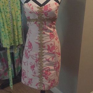 TiBi Strapless Brocade Dress like new Sz10